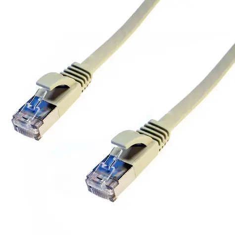DATACOM Patch kabel FTP Cat6 5m plochý šedý / Patch kabel / stíněný / RJ45