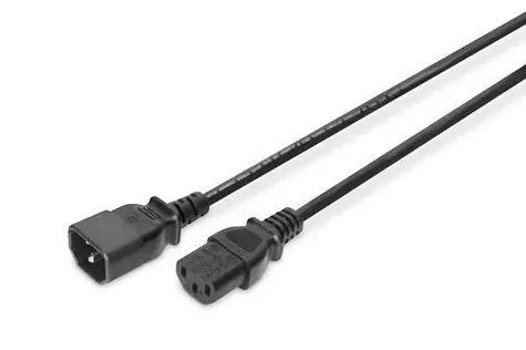 Digitus / Prodlužovací kabel napájení / IEC C14 > IEC C13 / 1,2 m / černý