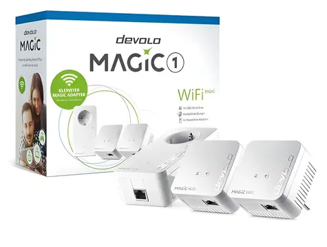 Devolo Magic 1 WiFi mini / Rozšiřující modul / Powerline 1200 Mbps / Wi-Fi 300 Mbps / 1x LAN