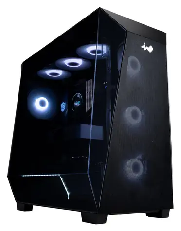 In Win PRISM černá / PC skříň / Midi Tower / ATX/mATX/Mini ITX / ARGB / bez zdroje / průhledná bočnice