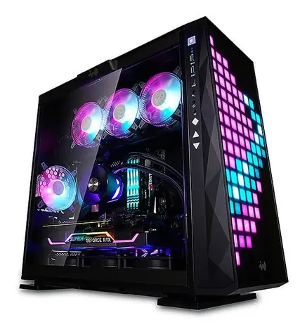 In Win 309 černá / Skříň / Midi Tower / E-ATX, ATX / ARGB / průhledná bočnice / 2x USB-A, 1x USB-C