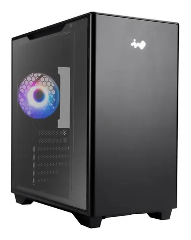 InWin A5 černá / Skříň / E-ATX, ATX / ARGB / průhledná bočnice / 1x USB-C, 2x USB-A