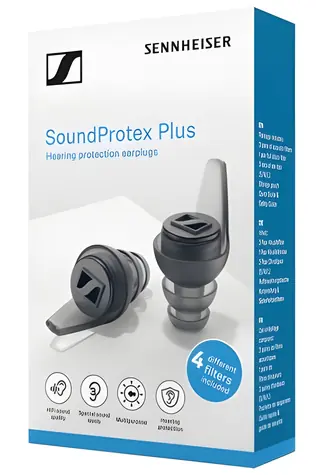 Sennheiser SoundProtex Plus šedá / Ochranné špunty do uší / pasivní potlačení hluku / vyměnitelné akustické filtry