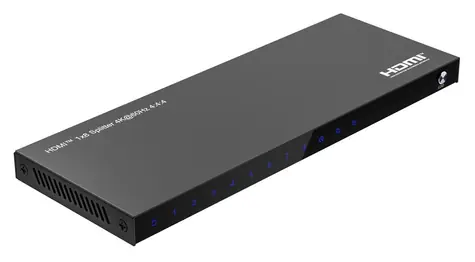 MicroConnect HDMI Splitter 1x8 černá / HDMI splitter / 4K / 60 Hz / kovové tělo / napájecí adaptér