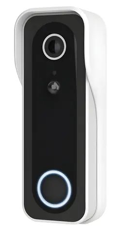 Trust Doorcam-3000 bílá / Chytrý zvonek s kamerou / Wi-Fi / baterie / IP65 / bezdrátový zvonek