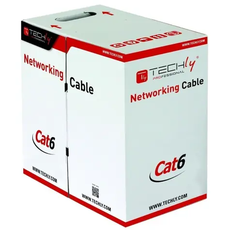 Techly U/UTP Cat.6 / Instalační kabel / 305 m / CCA / šedá