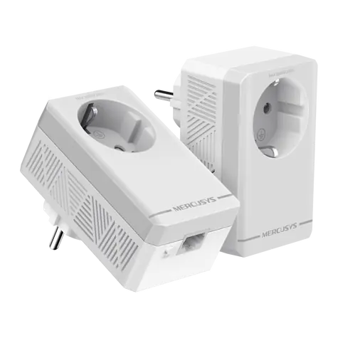 Mercusys MP300P KIT / Sada Powerline adaptérů AV600 / 600Mbps / GLAN / Průchozí zásuvka / 2ks