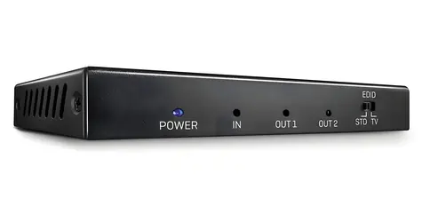 Lindy 2 Port HDMI 18G černá / HDMI splitter / 4K 60Hz / HDCP 2.2 / EDID management