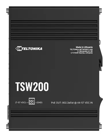 Teltonika TSW200 / Industriální switch / 8x LAN 10/100/1000 / PoE+