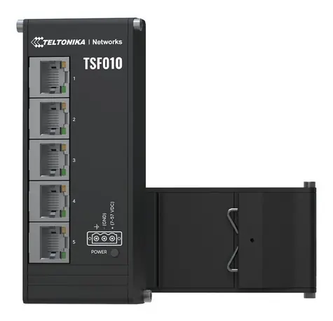 Teltonika TSF010 / průmyslový Switch / 5-Port / 100 Mbps / 7-57 VDC / IP30