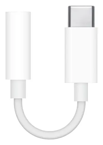 Apple Redukce USB-C na Jack 3,5mm bílá / Redukce / USB-C / Jack 3,5mm