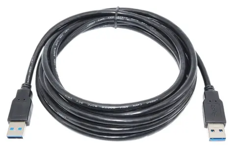 PremiumCord USB 3.0 kabel A-A černá / Datový kabel / 9pin / 1 m / Super-speed 5 Gbps