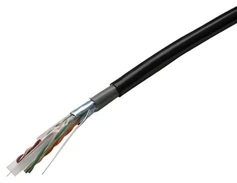 DATACOM FTP drát Cat6 100m OUTDOOR černá / Síťový kabel / dvouplášťový / stíněný
