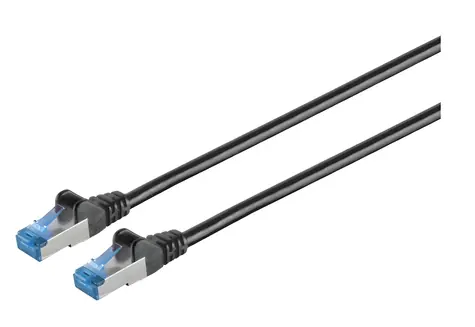 MicroConnect CAT6 S/FTP 5m černá / Síťový kabel / RJ-45 / PVC plášť