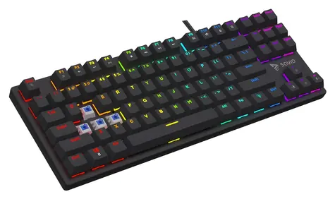 SAVIO Tempest X2 Outemu Blue černá / Herní klávesnice / RGB / drátová