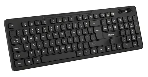 SAVIO KB-02 černá / Klávesnice / Bezdrátová / 2,4 GHz / QWERTY