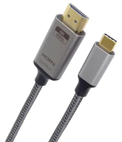 PremiumCord adaptér USB-C - HDMI 2 m / Adaptér / 8K 60Hz / 4K 144Hz