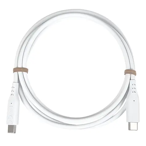 PremiumCord silikonový kabel USB-C bílý / Nabíjecí kabel / 60W / 1,5 m / 480 Mbps