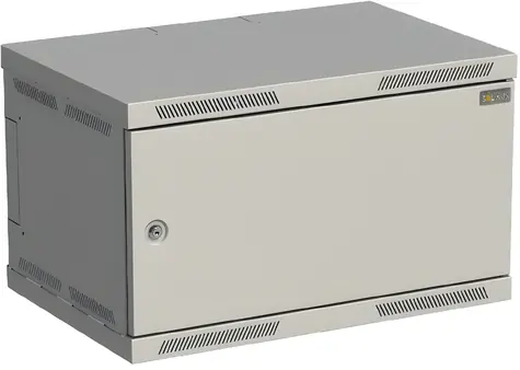 Solarix SENSA-6U-64-21-G / Rozvaděč / Nástěnný / 6U / 400 mm / plechové dveře / RAL 7035