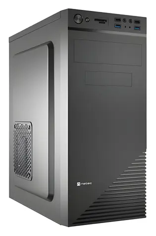 Natec CABASSU G2 černá / Skříň / Midi Tower / ATX, Micro-ATX, Mini-ITX / 2x USB-A 3.0, 2x USB-A 2.0 / čtečka karet
