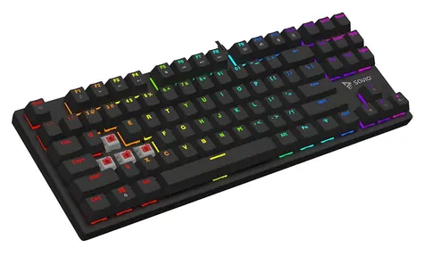 SAVIO Tempest X2 Outemu Red černá / Herní klávesnice / RGB / drátová