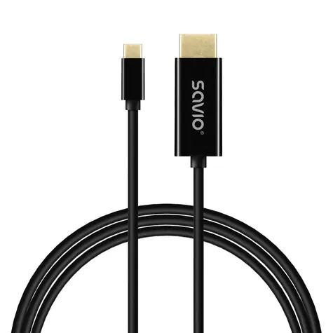 SAVIO CL-191 černá / Kabel USB-C - HDMI / 2 m / 30 Hz