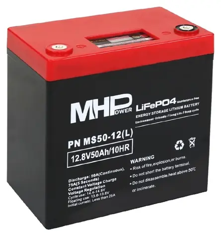 Carspa MHPower MS50-12(L) / LiFePO4 baterie / 12V / 50Ah / IP55