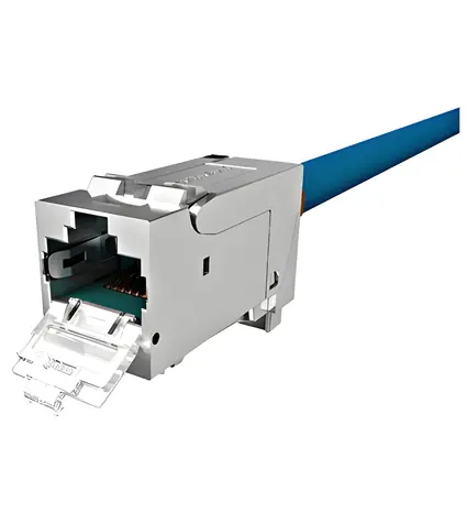 Schrack PERFORMANCE LINE SFB / Modul RJ45 / Cat.6a 10Gb / STP stíněný / 4PPoE 100W / 24 ks
