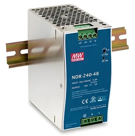 Mean Well NDR-240-24 / Průmyslový napájecí zdroj / 24V / 10A / 240W / DIN lišta