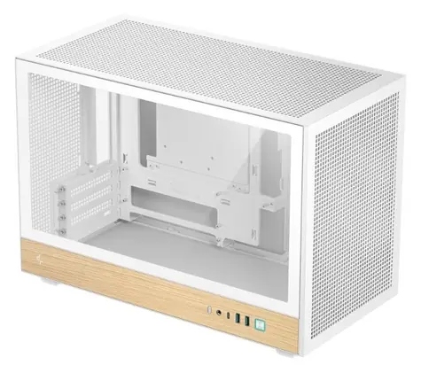 DEEPCOOL CH260 WOOD WH / Skříň / Mini-ITX/M-ATX / Tvrzené sklo / USB-C
