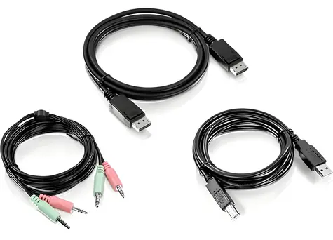 TRENDnet TK-CP06 černá / KVM kabelová sada / DisplayPort, USB, jack 3,5 mm / 1,83 m / pro TK-240DP