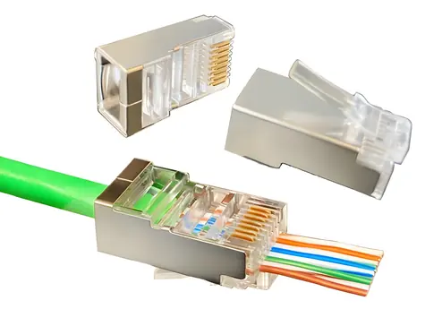 W-Star WSFRJ45EZC6100 / Konektor RJ45 FTP / Cat6 / pozlacený / 100 ks / pass through