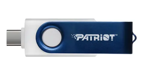 Patriot Xporter X550 128GB bílo-modrá / Flash disk / USB 3.2 Gen 1 / USB-A + USB-C / Čtení 80 MB/s