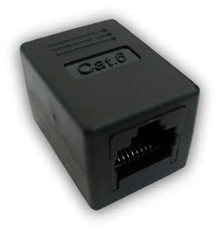 DATACOM Spojka UTP CAT6 černá / 2x RJ45 (8p8c) / přímá