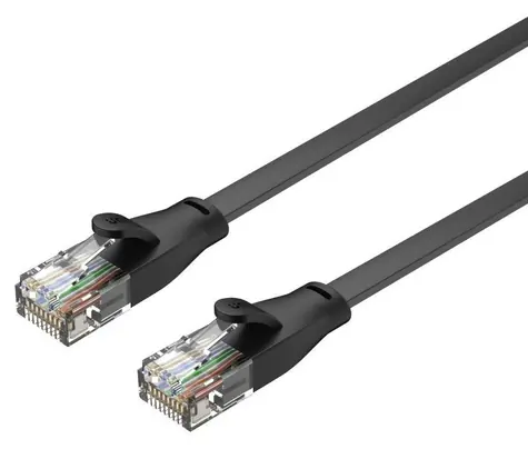 Unitek Cat 6 UTP plochý ethernet kabel černá / Ethernetový kabel / 3 m / Cat6 / RJ-45
