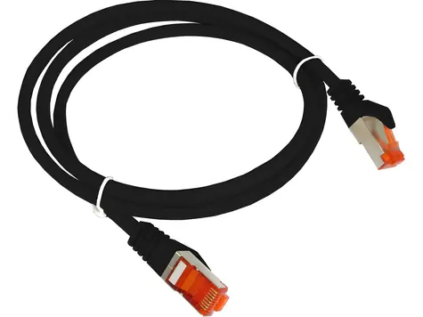 AVIZIO KKS6CZA1.0 černá / Patch kabel / Cat6 / F/UTP / RJ-45 / 1 m