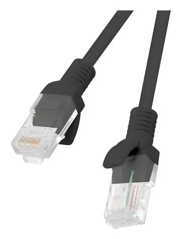 Lanberg PCU6-10CC-0100-BK černá / Patch kabel / U/UTP / Cat6 / 1 m