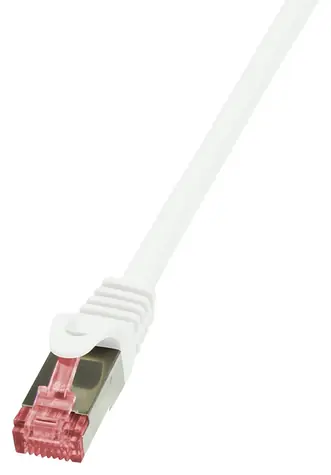 LogiLink PrimeLine CAT6 bílá / Patch kabel / S/FTP / 1 m / RJ-45
