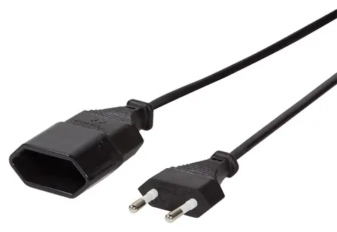 LogiLink černá / Napájecí kabel / CEE 7/16 vidlice - zásuvka / 2 m