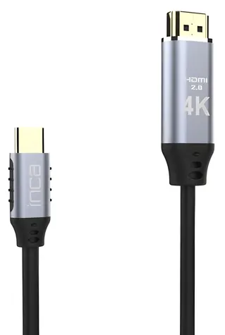 INCA ITCH-02TX / Kabel USB-C - HDMI / 4K 30Hz / pozlacené konektory / 2 m