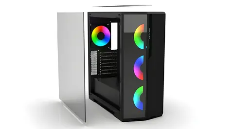 INCA Empousa černá / Mid-Tower / ATX / RGB / tvrzené sklo / USB 3.0 & USB 2.0