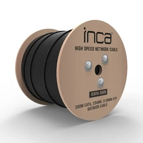 Inca ICAT6-500S černá / Instalační kabel / Cat6 U/UTP / 500 m / CCA