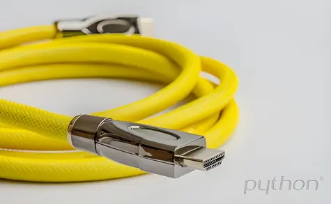Python HDMI 2.0 kabel žlutá / HDMI kabel / Aktivní / 30 m / 4K 4096×2160/30Hz / nylonový oplet