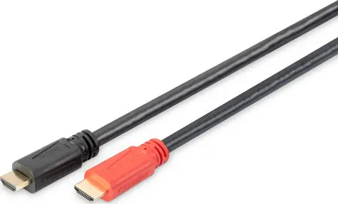 Digitus HDMI aktivní kabel se zesilovačem 10m černá / Kabel propojovací / HDMI 1.4 / Ethernet / 4K 30Hz