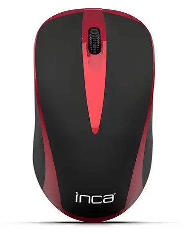 INCA IWM-221RSK černá, červená / Myš / Bezdrátová 2,4 GHz / Optická / 1600 DPI / 2 tlačítka