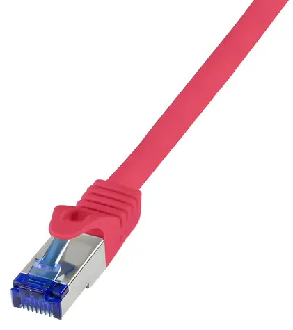 LogiLink Ultraflex Cat.6A červená 0,5 m / Patch kabel / S/FTP / RJ-45 / 10 Gigabit Ethernet / PoE++