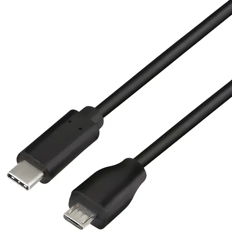 LogiLink USB-C - Micro-USB černá / Datový kabel / USB 2.0 / 0,5 m