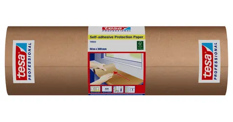 Tesa Professional ochranný samolepicí papír 50 m x 300 mm / Ochranný papír / role / recyklovaný, FSC