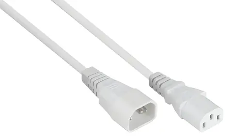 Kabelmeister Prodlužovací napájecí kabel C14-C13 bílá / Prodlužovací napájecí kabel / 3 m / 10 A
