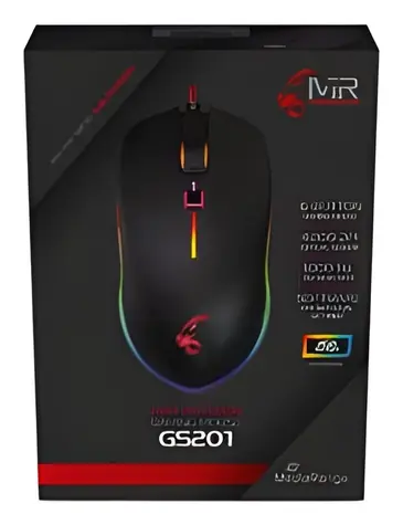 MediaRange MRGS201 černá / Herní myš / 4000 DPI / LED podsvícení / 6 tlačítek / USB